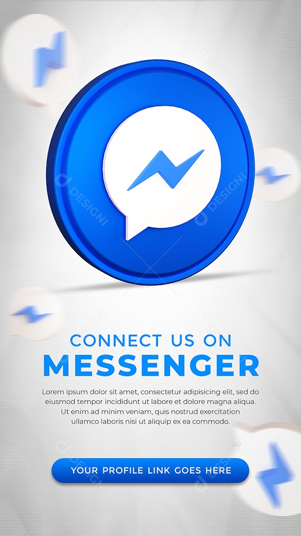 Story Perfil do Messenger Redes Sociais Social Media PSD Editável