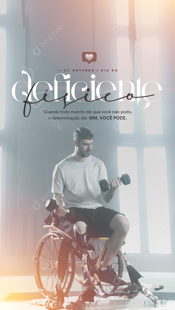 Story Quando Todo Mundo Diz Que Você Não Pode Dia do Deficiente Físico Social Media PSD Editável
