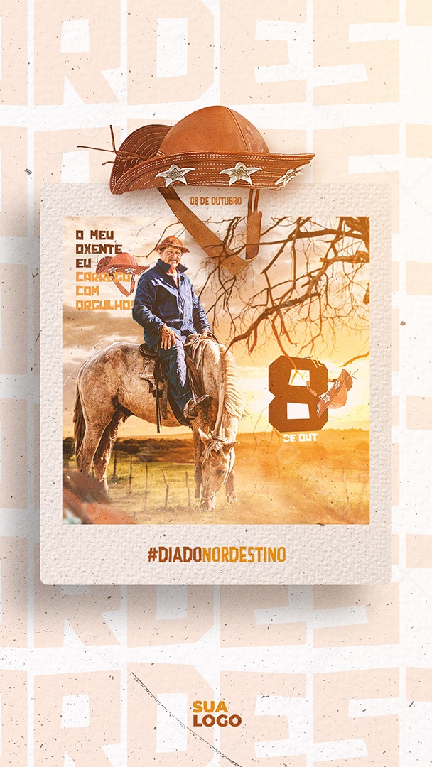 Dia do Nordestino 08 de Outubro Data Comemorativa Social Media PSD Editável