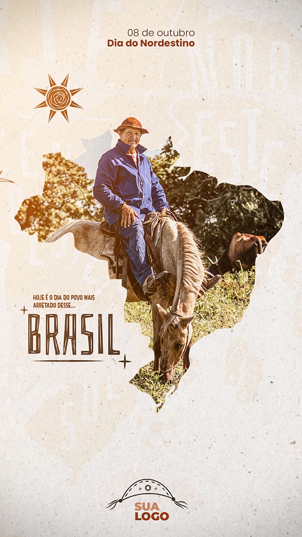 Dia do Nordestino 08 de Outubro Data Comemorativa Social Media PSD Editável