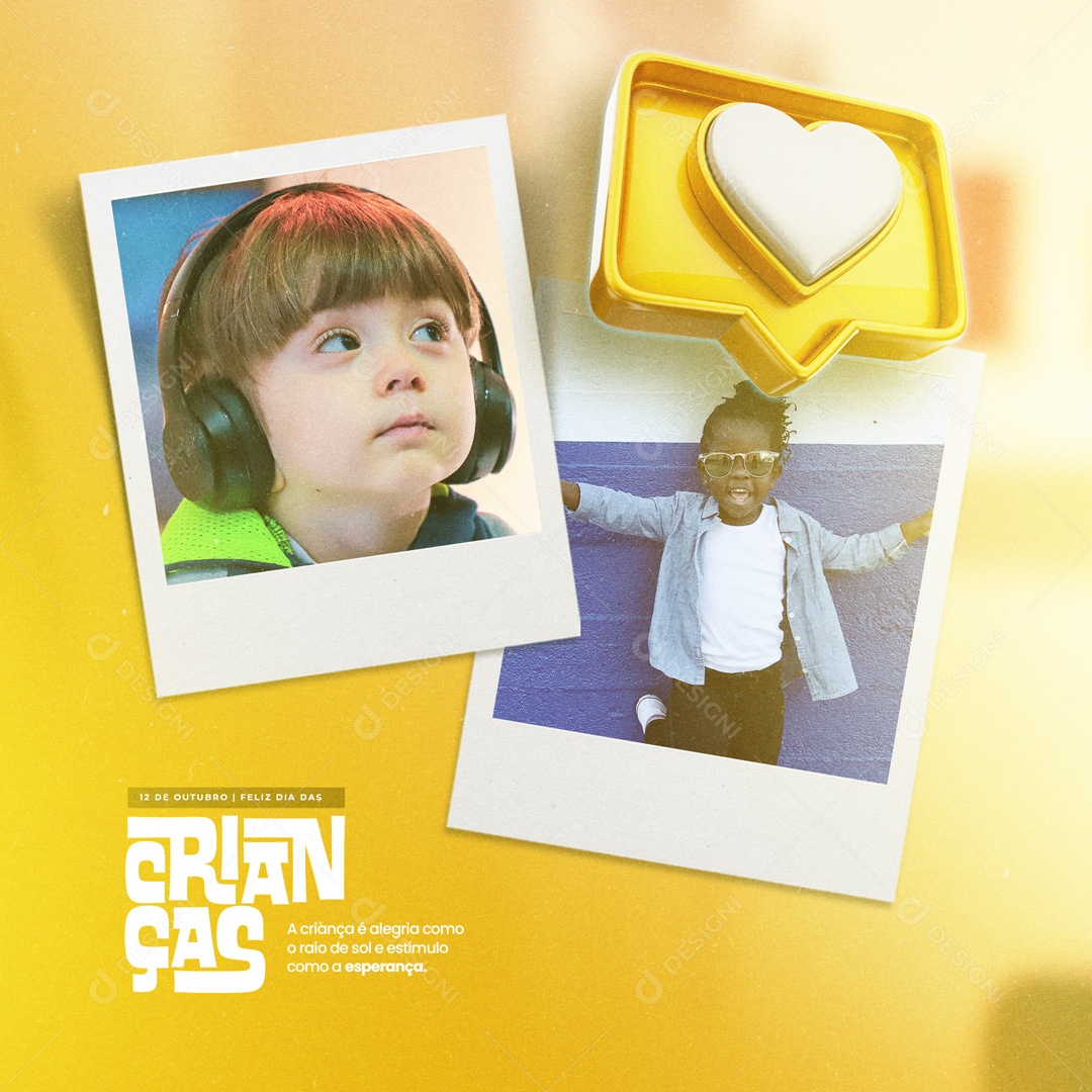 Social Media Feliz Dia Das Crianças 12 de Outubro PSD Editável
