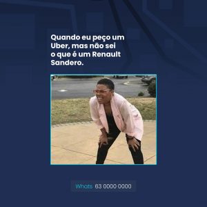 Social Media Quando eu Peço um Uber PSD Editável