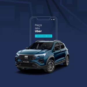 Social Media Peça Seu Uber Transporte Executivo PSD Editável