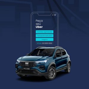 Social Media Peça Seu Uber Transporte Executivo PSD Editável