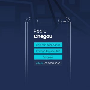 Uber Pediu Chegou Transporte Executivo Social Media PSD Editável