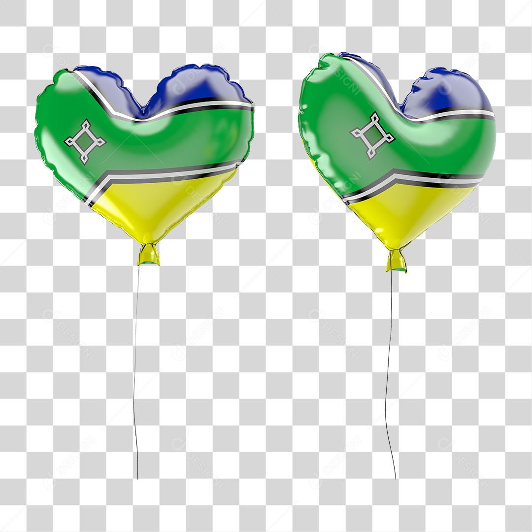 Balloons Pais State Amapá Element 3D Transparent PNG