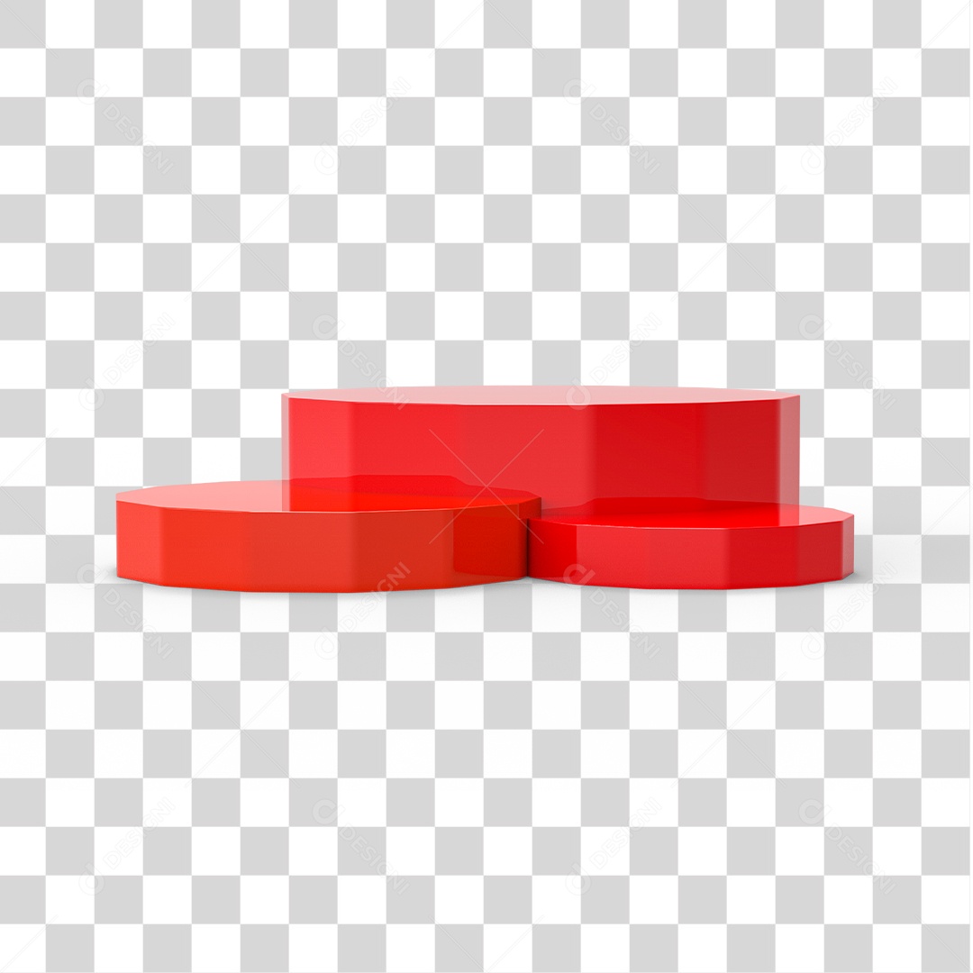 Pódio Vermelho PNG Transparente Sem Fundo