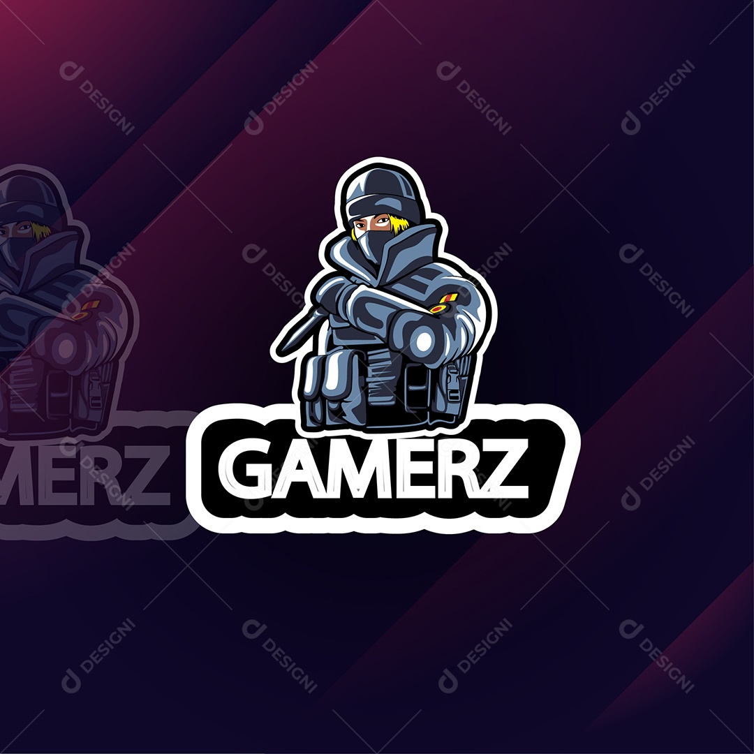 Mascote de homem para design de logotipo de jogos esportivos e esportes