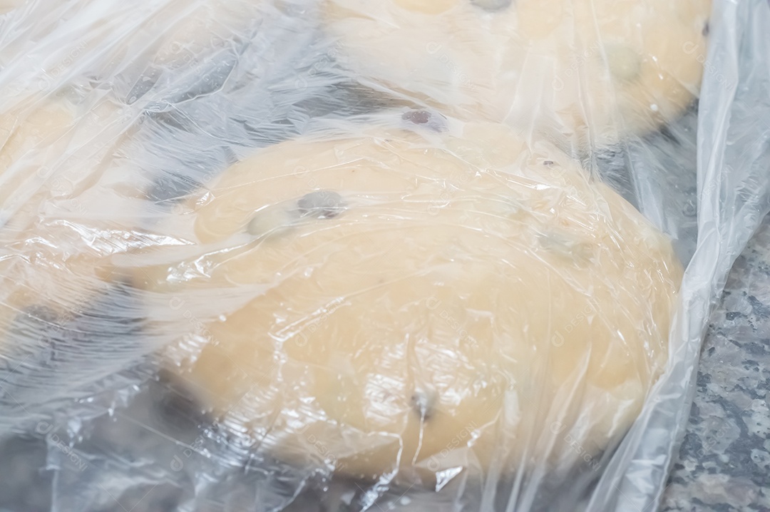 Textura de pão de chocolate artesanal ou concep de Natal de panetone