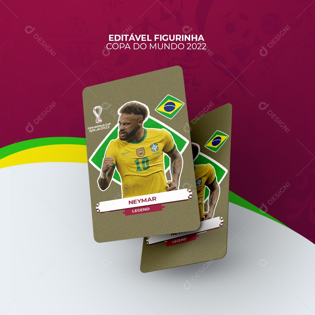Mockup Figurinha da Copa 2022 PSD Editável