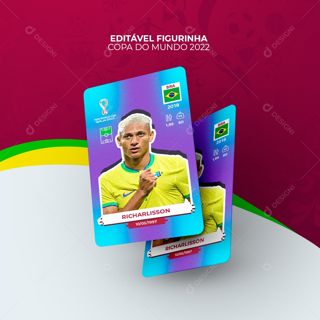 Figurinha da Copa 2022 PSD Editável