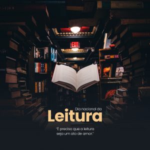 Dia Nacional da Leitura 12 de Outubro Literatura Livros Leitores Social Media PSD Editável