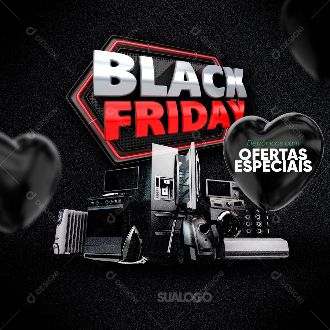 Black Friday Ofertas Especiais Social Media PSD Editável