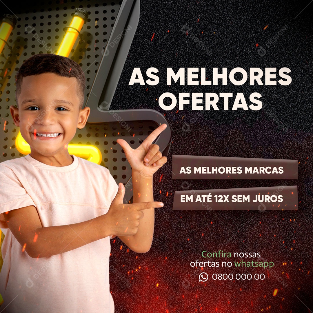 Black Friday as Melhores Ofertas Social Media PSD Editável