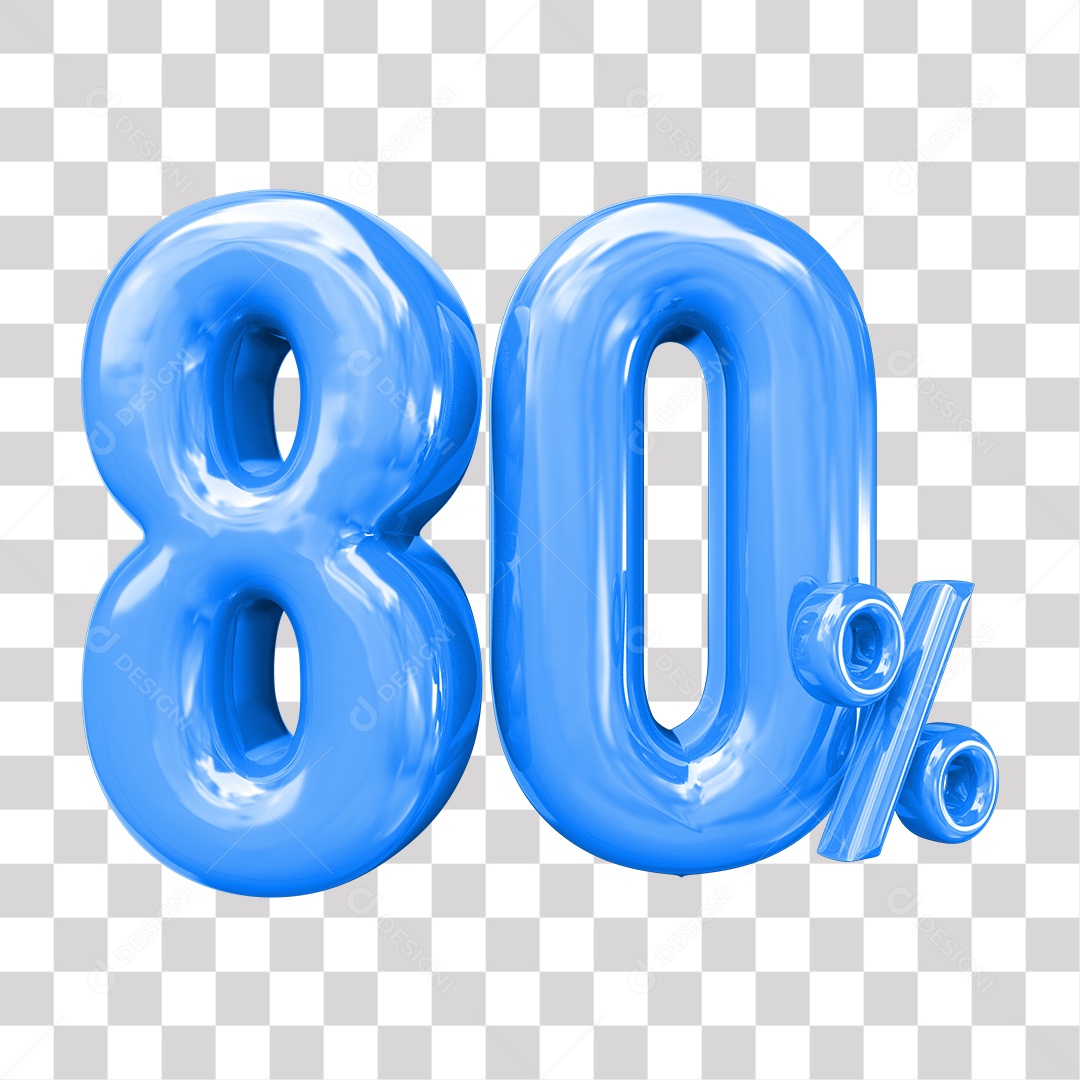 Elemento 3D Para Composição 80% De Descontos PSD