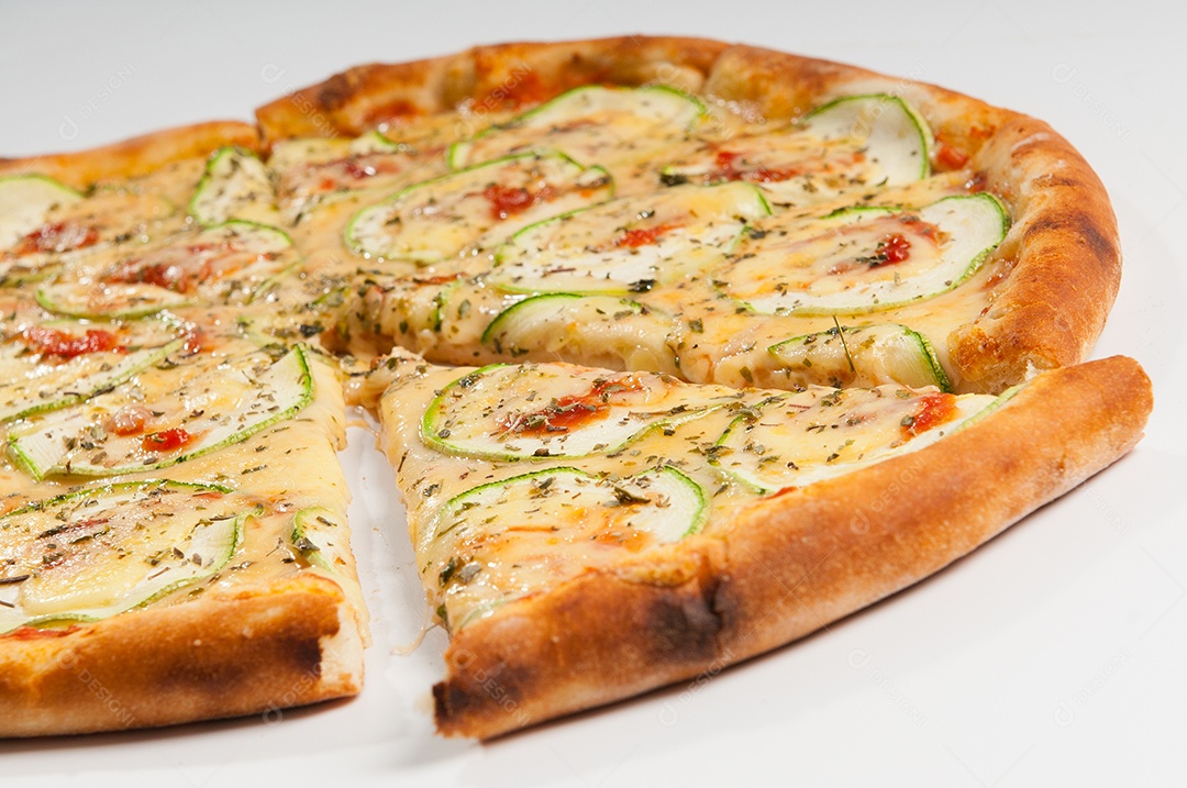 Pizza comida assada ao forno a lenha