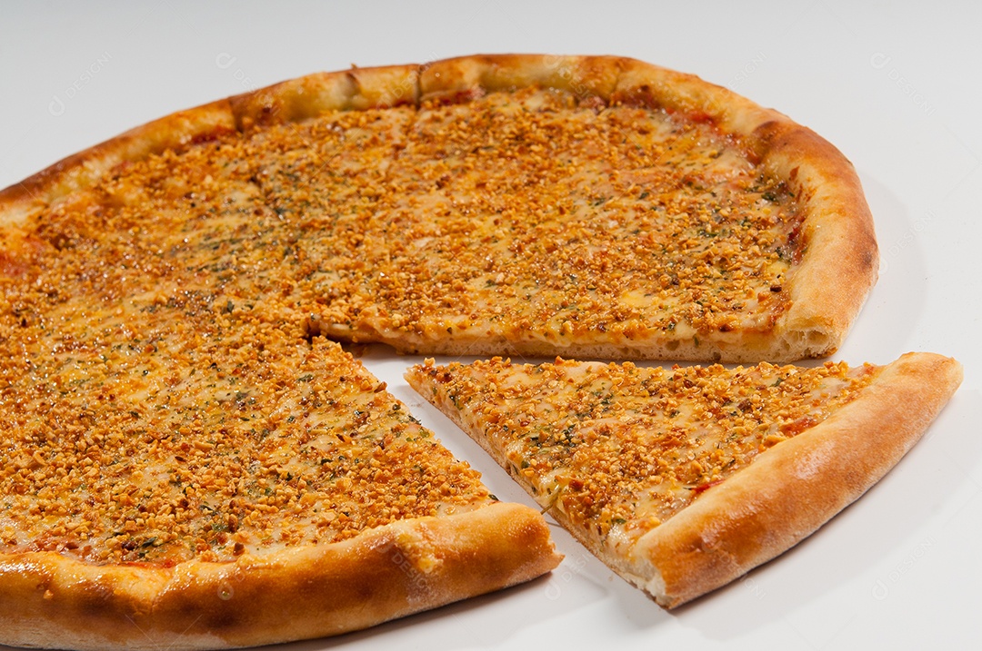 Pizza comida assada ao forno a lenha