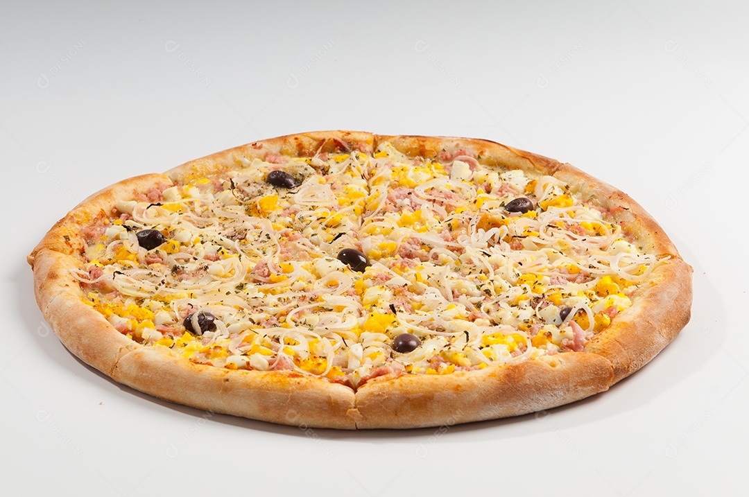 Pizza comida assada ao forno a lenha