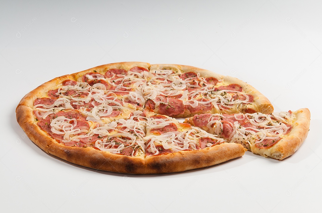 Pizza comida assada ao forno a lenha