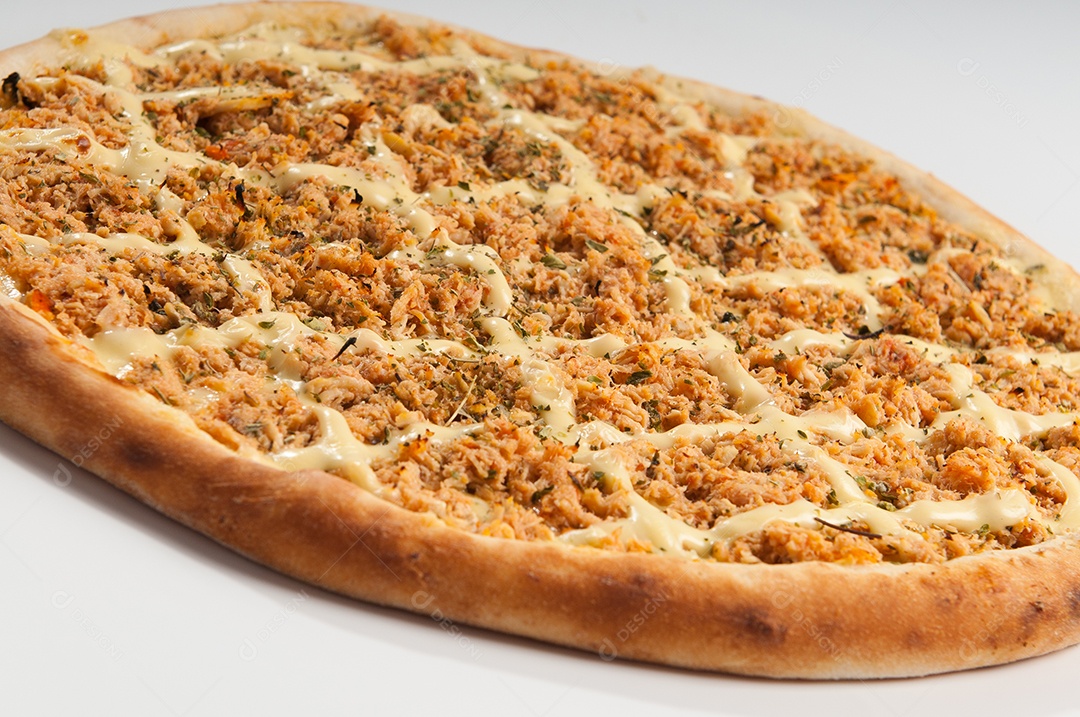 Pizza comida assada ao forno a lenha