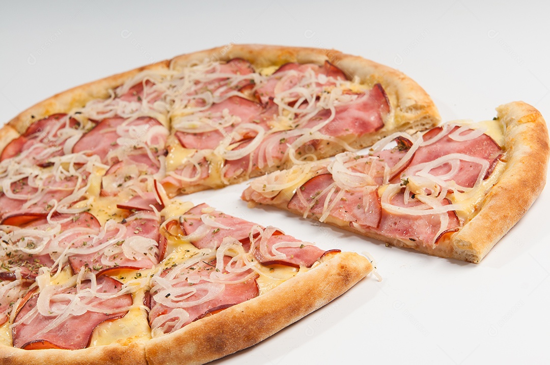 Pizza de calabresa assada ao forno comida