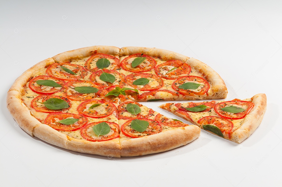 Pizza comida assada ao forno a lenha