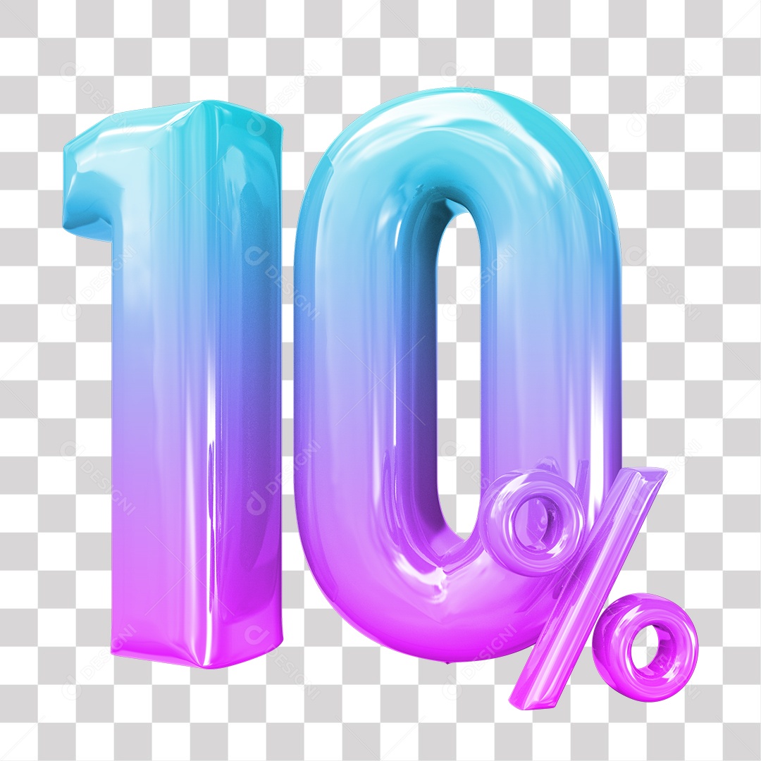 Elemento 3D Para Composição 10% De Descontos PNG Transparente