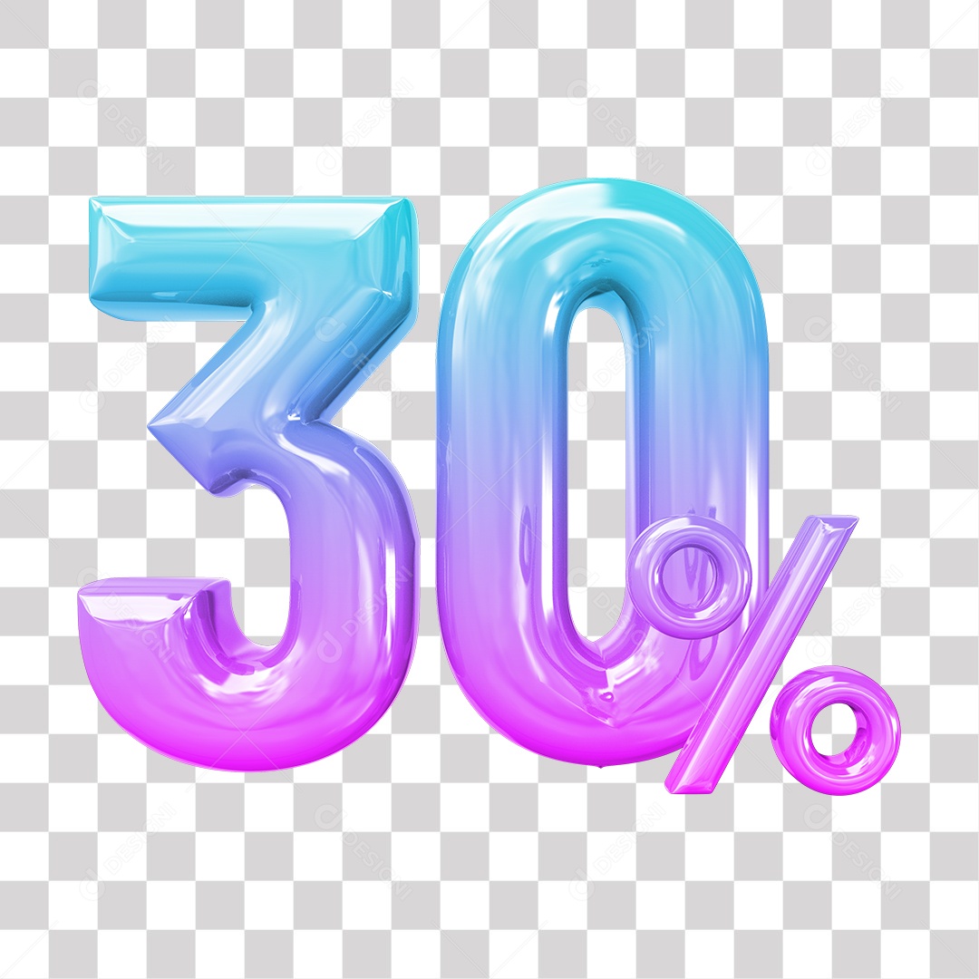 Elemento 3D Para Composição 30% De Descontos PNG Transparente