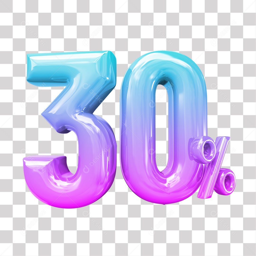 Elemento 3D Para Composição 30% De Descontos PNG Transparente