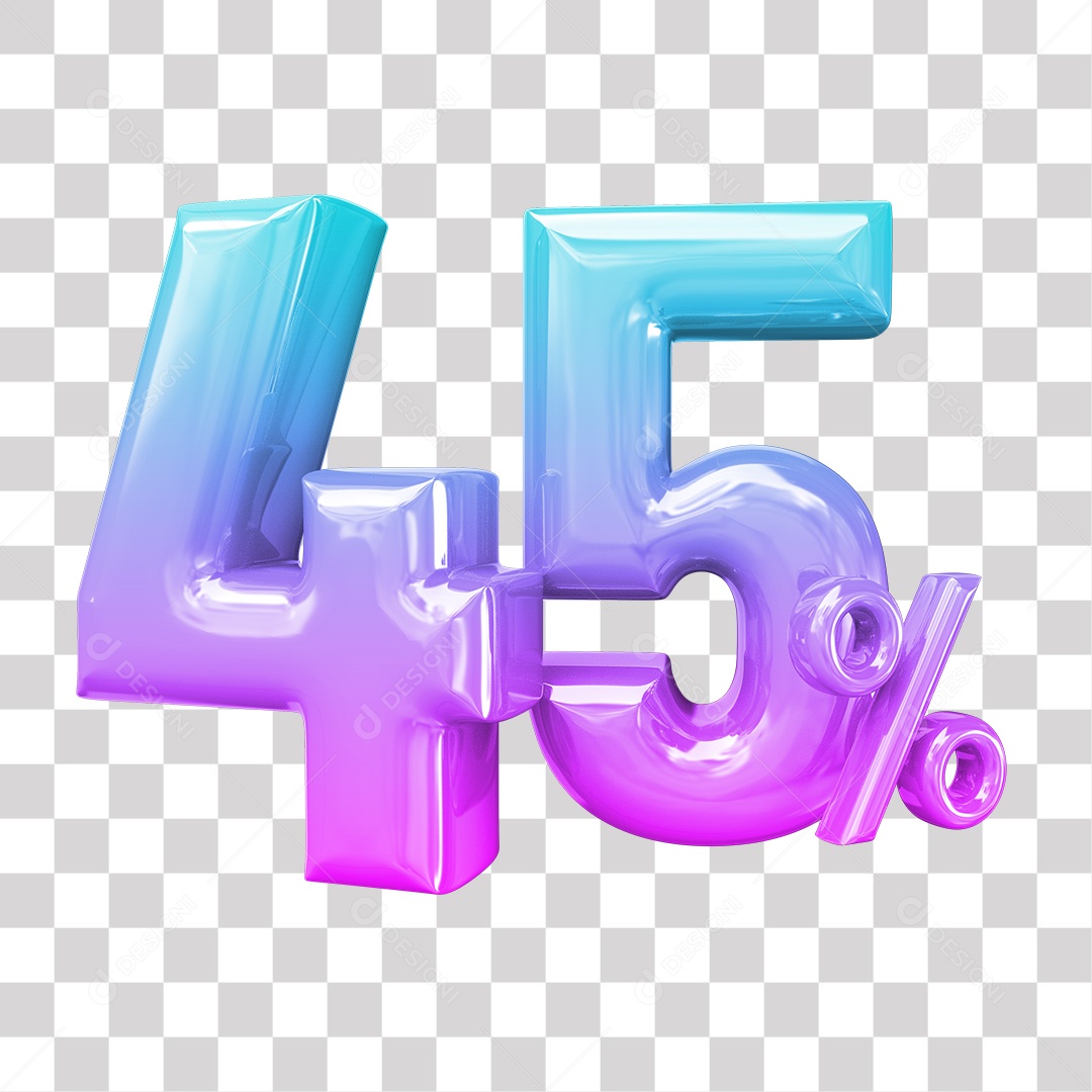 Elemento 3D Para Composição 45% De Descontos PNG Transparente