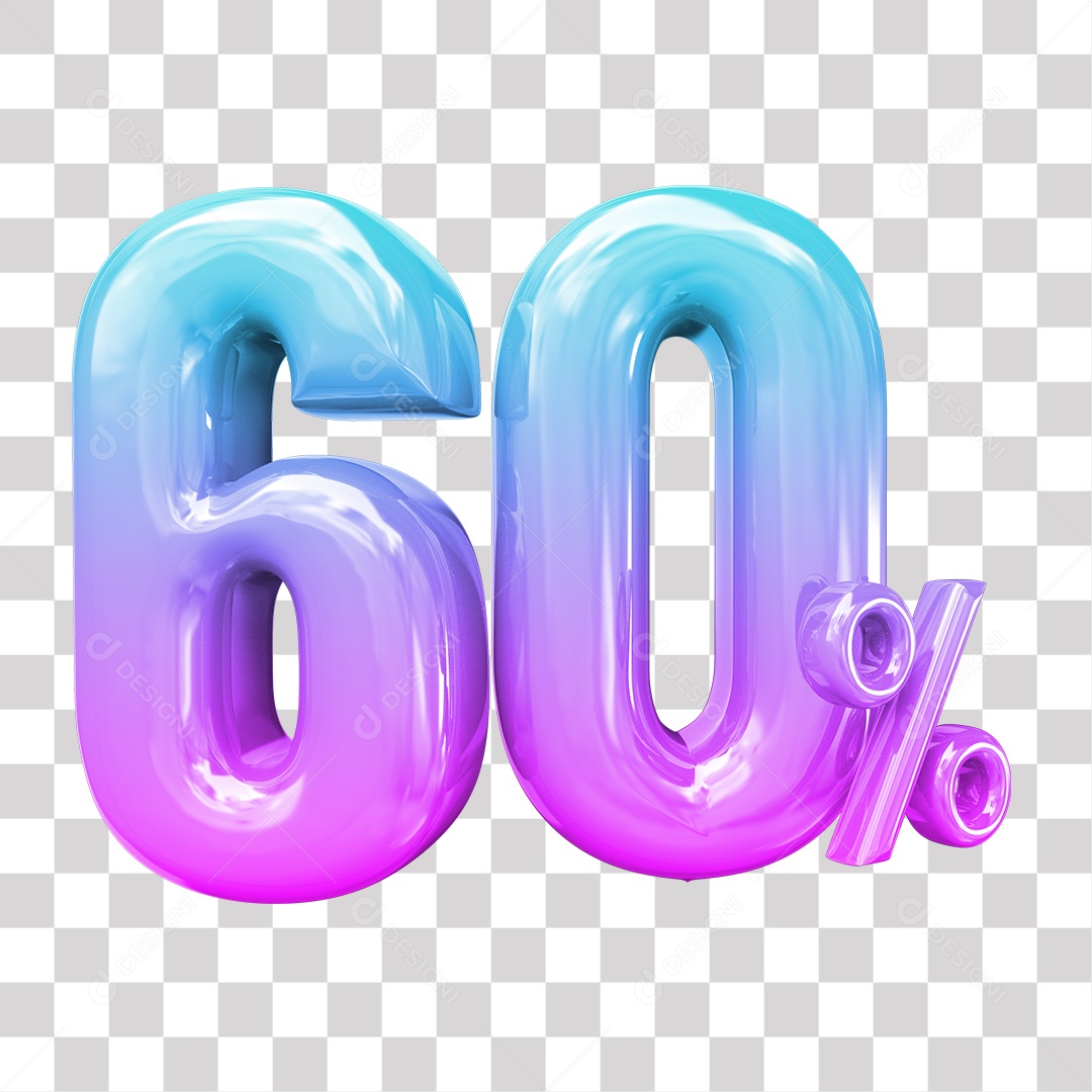 Elemento 3D Para Composição 60% De Descontos PNG Transparente