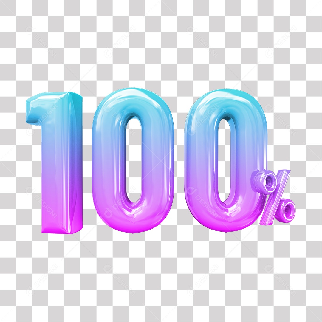 Elemento 3D Para Composição 100% De Descontos PNG Transparente