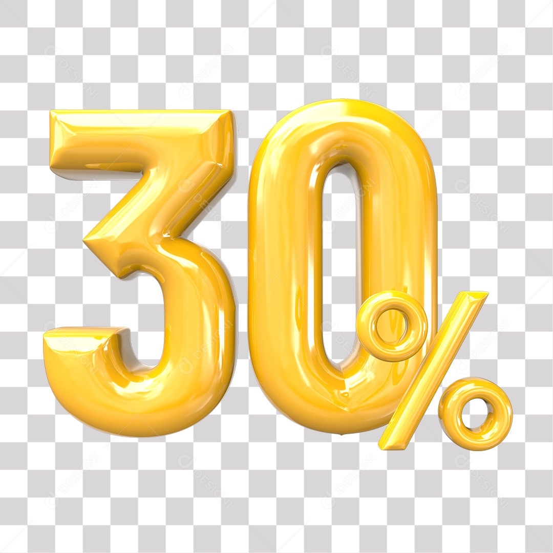 Elemento 3D Para Composição 30% De Descontos PNG Transparente