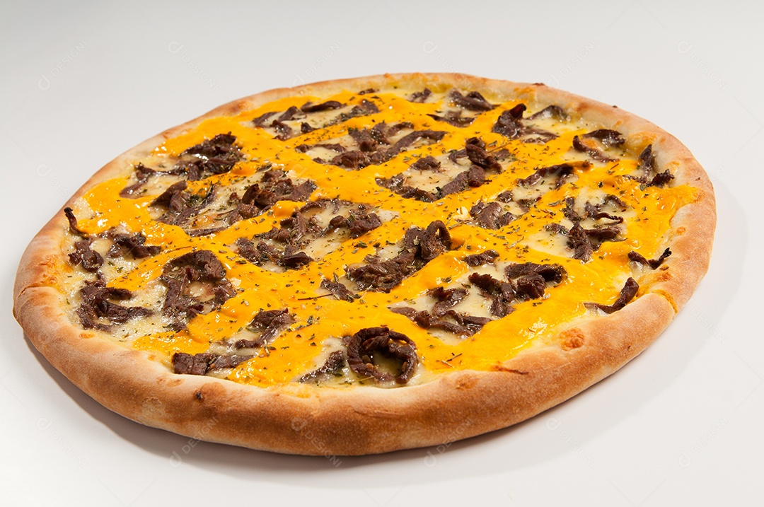 Pizza comida assada ao forno a lenha