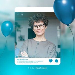 Social Media  Dia do Professor 15 de Outubro Parabéns PSD Editável