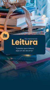 Story Dia Nacional da Leitura 12 de Outubro Literatura Livros Leitores Social Media PSD Editável