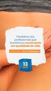 Dia Nacional do Fisioterapeuta Story Social Media PSD Editável