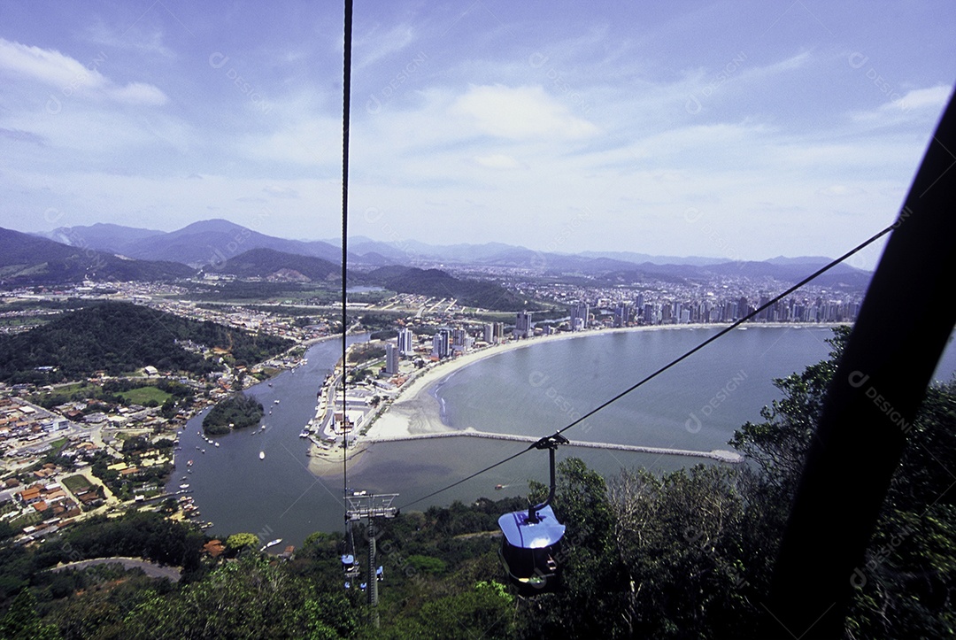 Vista aerea de uma paisagem pão de açúcar Rio de Janeiro