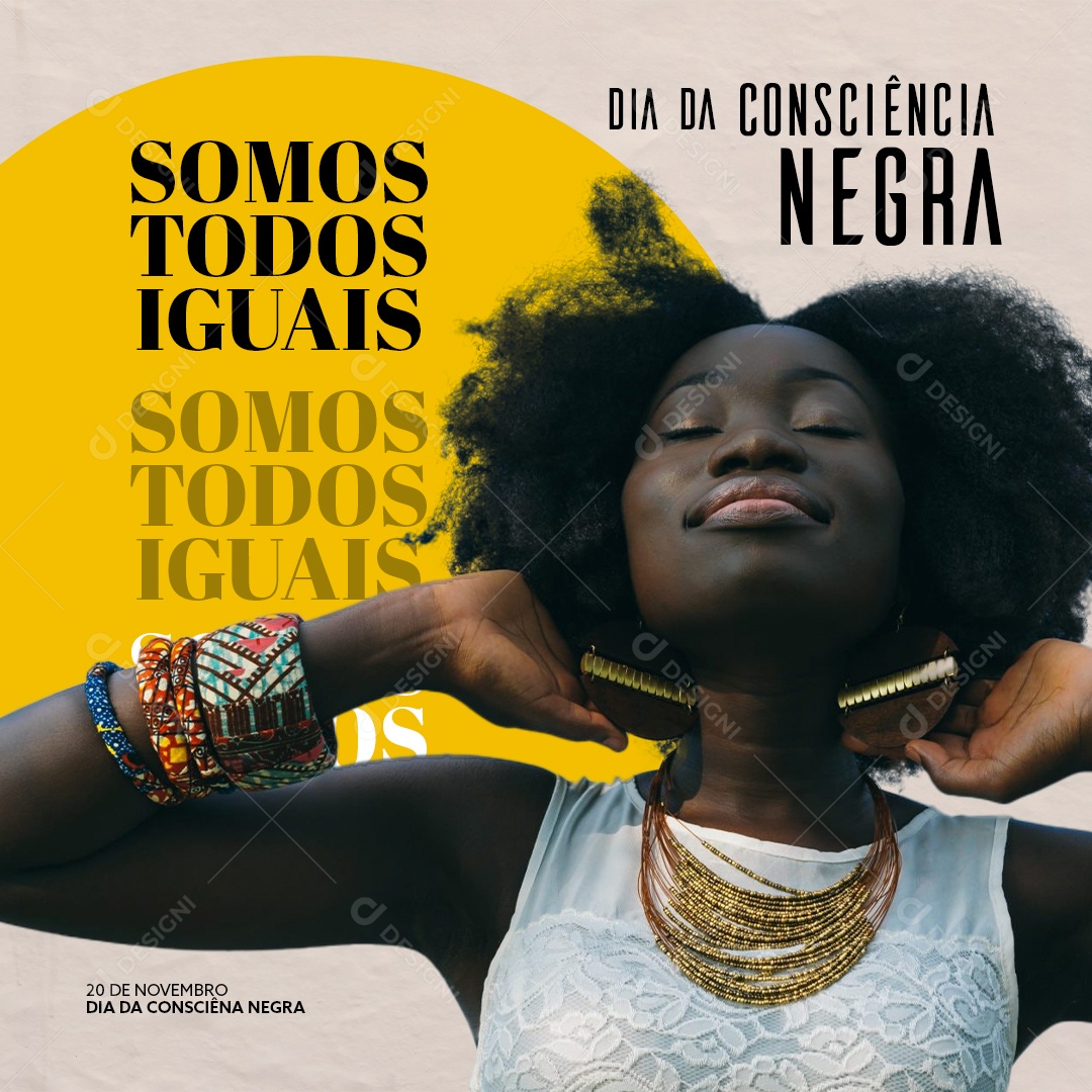 Dia da Consciência Negra Vidas Negras Importam Social Media PSD Editável