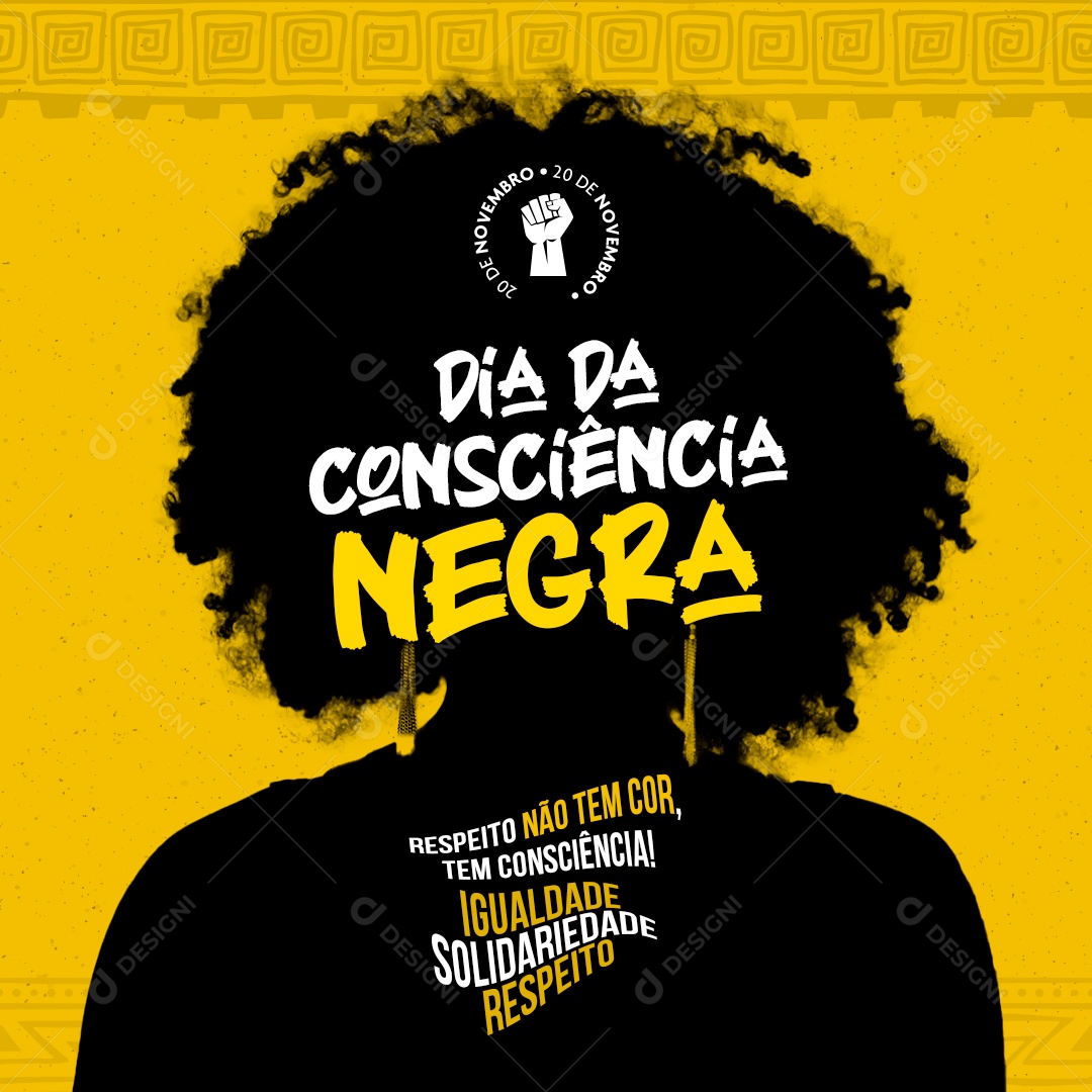 Dia da Consciência Negra Vidas Negras Importam Social Media PSD Editável