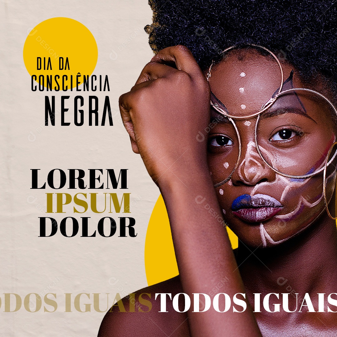 Dia da Consciência Negra Vidas Negras Importam Social Media PSD Editável