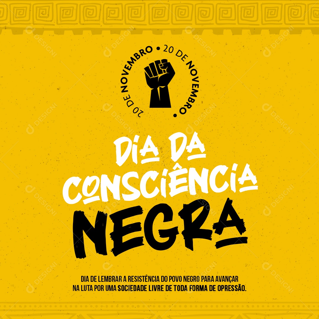 Dia da Consciência Negra Vidas Negras Importam Social Media PSD Editável