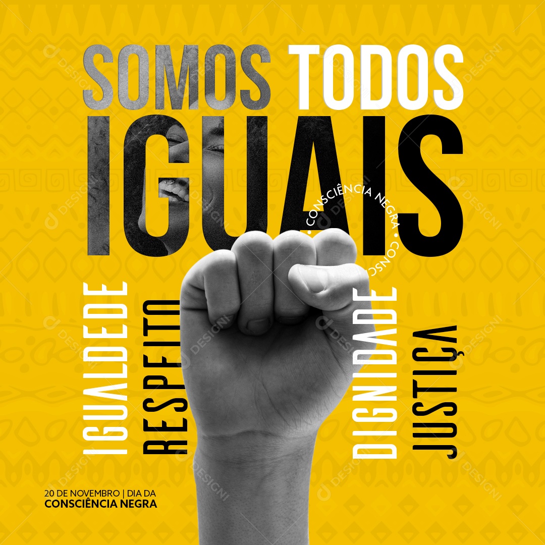 Dia da Consciência Negra Vidas Negras Importam Social Media PSD Editável