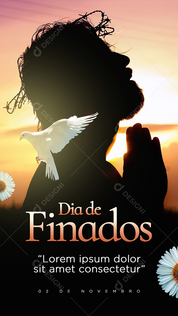 Post Feed Data Comemorativa Dia dos Finados Social Media PSD