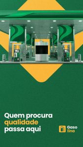 Posto de Combustível Gasolina de Qualidade Story Social Media PSD Editável