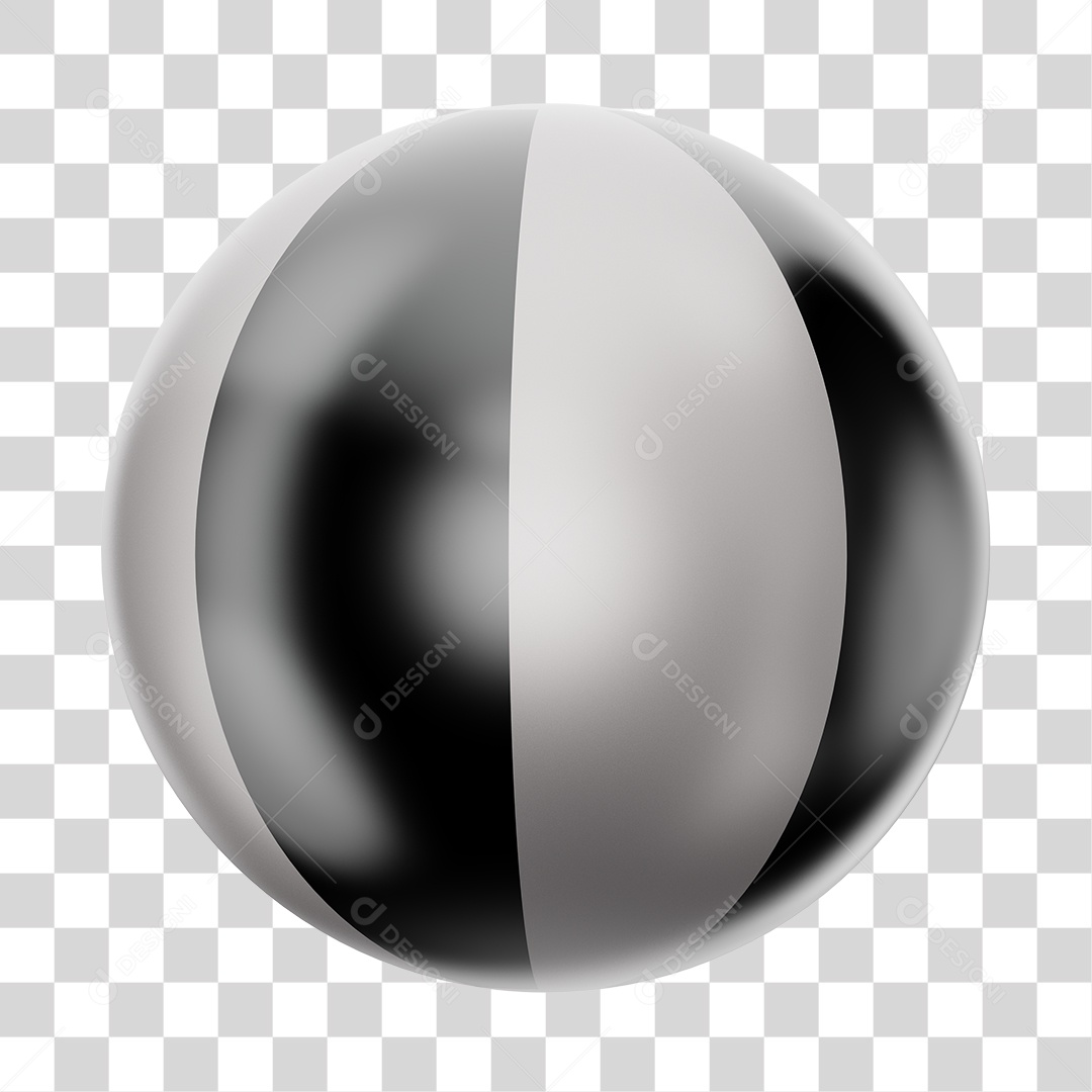 Bola de Futebol Branco e Preto Brinquedo Infantil Elemento 3D PNG