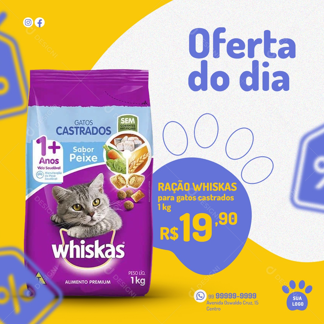 Oferta Do Dia Venha Conferir Nossas Promoções Social Media PSD Editável