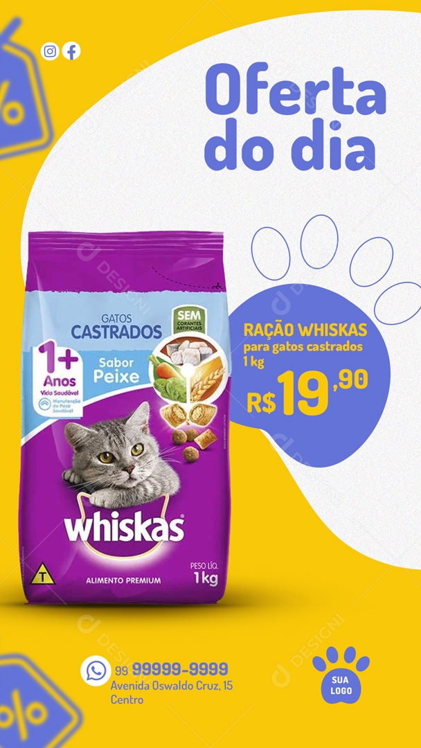 Oferta Do Dia Venha Conferir Nossas Promoções Social Media PSD Editável