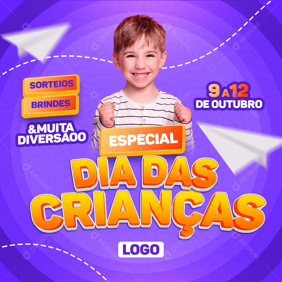 Dia Das Crianças Data Comemorativa Social Media PSD Editável