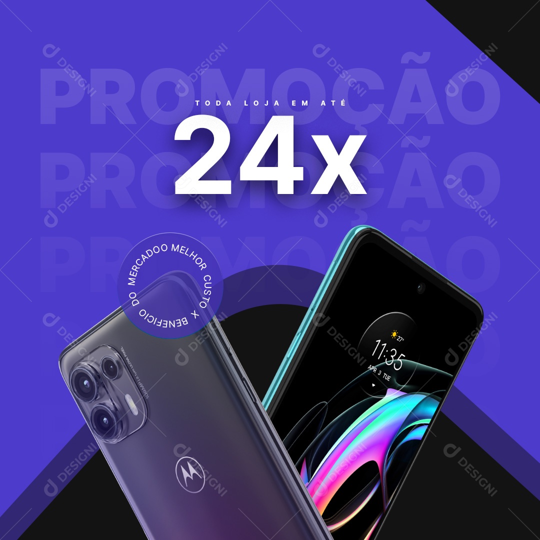 Toda Loja Em Até 24x Assistência Técnica Social Media PSD Editável